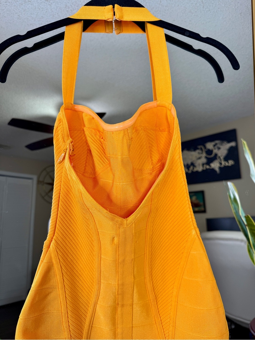 House of CB THE SCULPT Orange Sherbet Midi Bandage Dress NWT - Picture 10 of 12